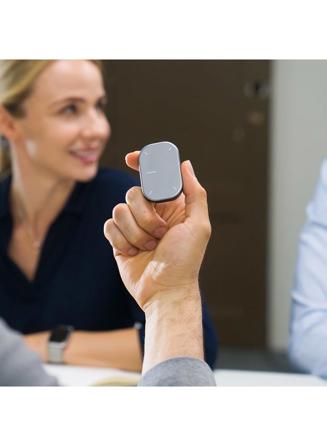 Cheerdots 2 Bluetooth Detachable Air Mouse Touchpad Mouse with Voice Recording, Presentation Clicker Wireless Presenter Presentation Remote with Laser Pointer for Mac, Windows (Recording, Silver) - Image 5