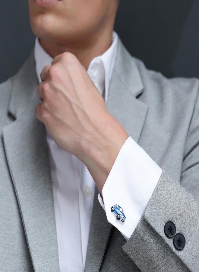 Shaze Route 66 Blue Cufflinks - Image 3