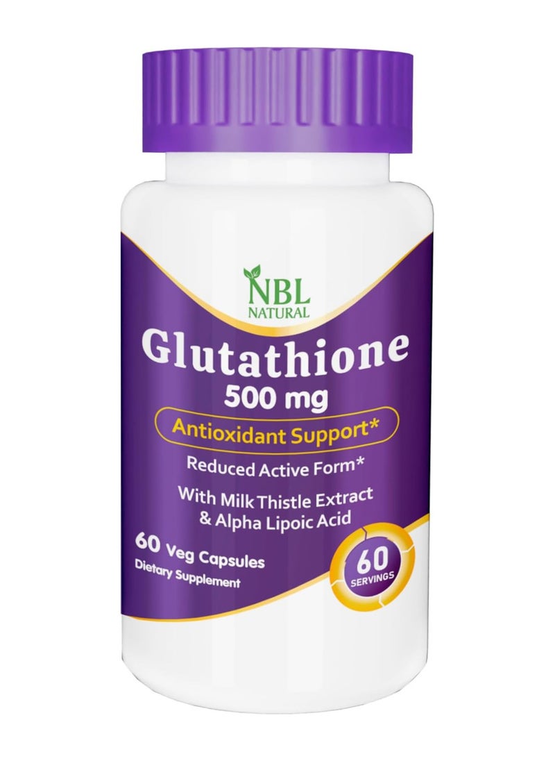 NBL Natural Glutathione 500mg - 60 Capsules,  Enhanced with Milk Thistle Extract and Alpha Lipoic Acid - pzsku/Z077F01B488E44349244CZ/45/_/1699191413/672c8176-8bee-499a-a8f8-7c2fad9051f5