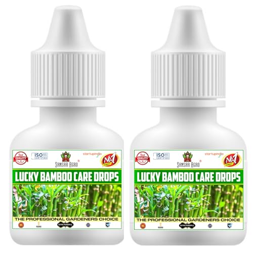 Sansar Agro سانسار أغرو® رعاية البامبو المحظوظ وأيضًا للنباتات المالية - سماد سائل للنباتات المائية (في الماء) 30 مل + 30 مل (1+1 = 2 وحدات) - Image 1