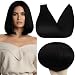 Full Shine Black Tape in Hair Extensions Human Hair 12 Inch Color 1 Jet Black Invisible Hair Extensions Tape in Double Sided Tape 20 Pcs Soft Remy Real Human Hair Skin Weft 30G for Women - Image 2