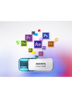 ADATA UV240 32GB USB2.0 White USB Memory AUV240-32G-RWH  - Image 1