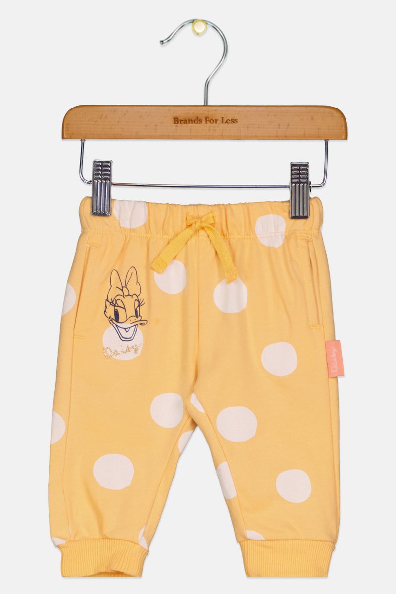 Toddlers Girl All Over Print Sweatpants, Orange