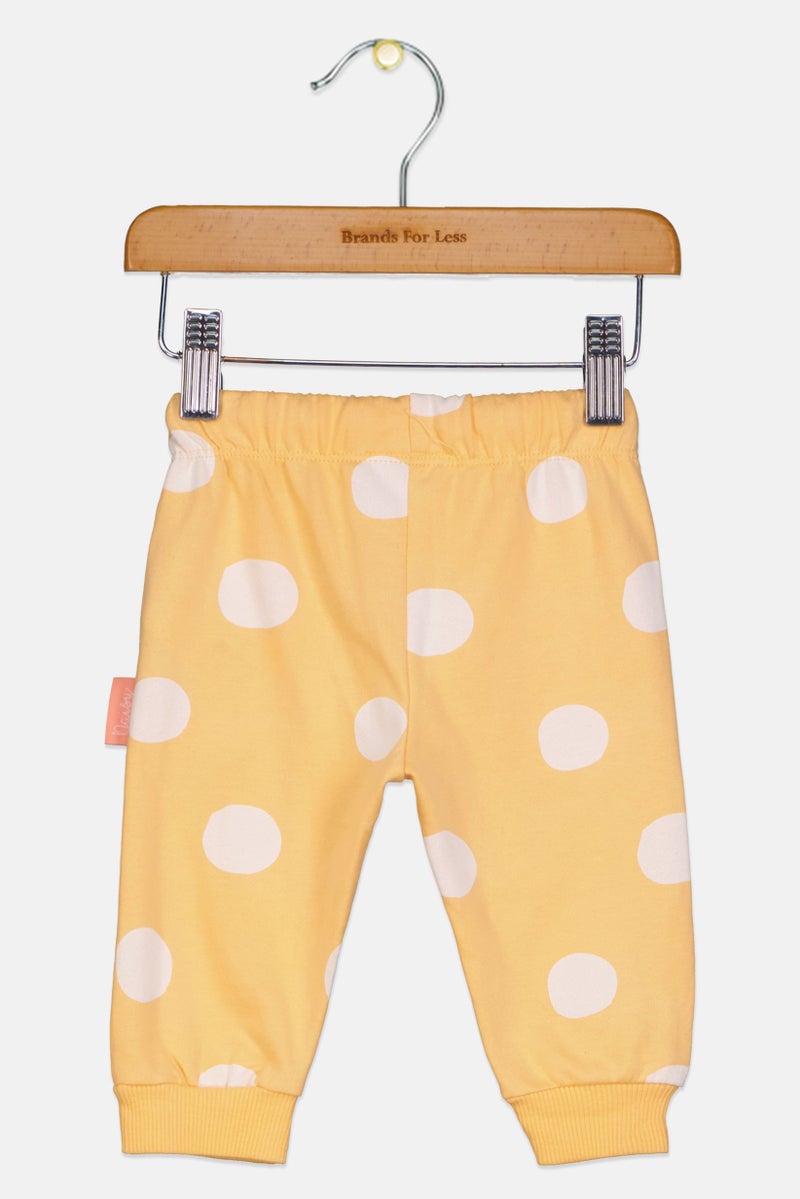 Toddlers Girl All Over Print Sweatpants, Orange