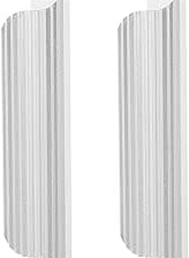 Aluminum Alloy Sliding Door Pull Handle 2pcs Crystal Silver Finish for Cabinet Wardrobe - Image 1