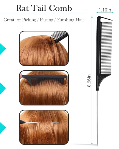 Samnyte Hair Styling Brush Set - Slick Back Comb, Edge Control Brush, Rat Tail Comb for Smooth Styling, Frizz Taming, and Parting (3 Pieces) - Image 3