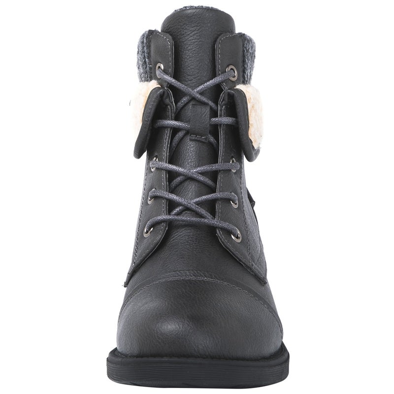 GLOBALWIN Women's Combat Boots Dressy Lace Up Grey Ankle Boots For Women Low Heel Size 7.5M - Image 4