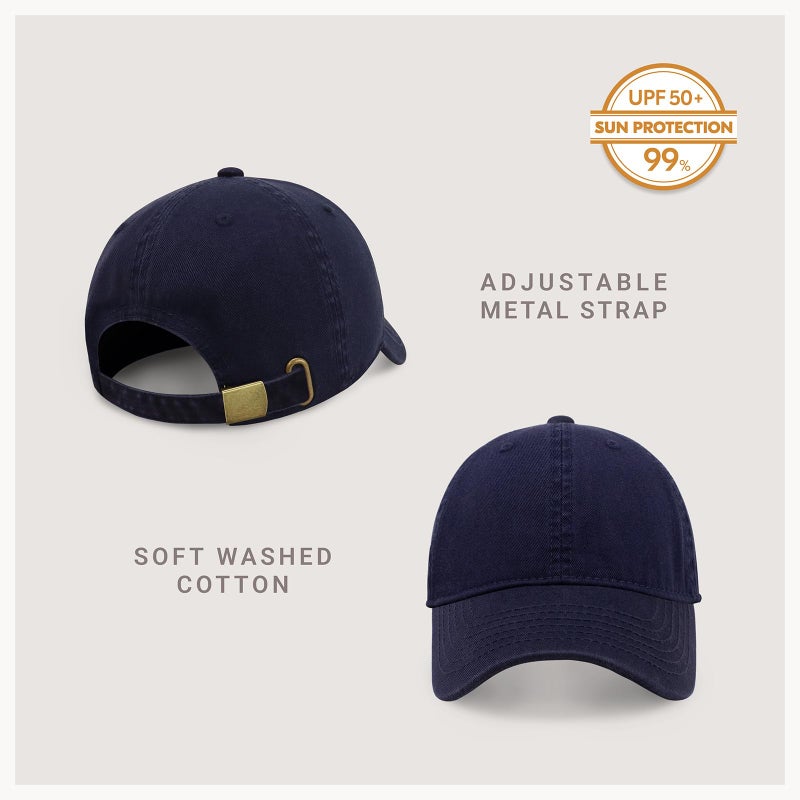 CHOK.LIDS Everyday Premium Dad Hat Unisex Baseball Cap for Men and Women Adjustable Lightweight Polo Style Curved Brim (Navy) - Image 2