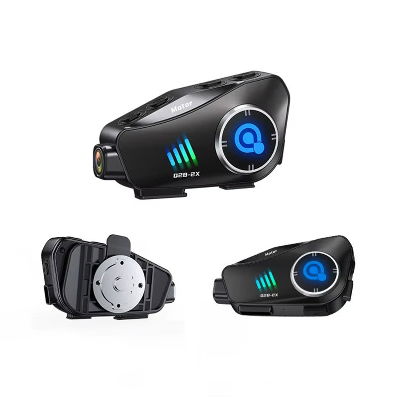 Helmet Camera Headphones - IP66 Waterproof 1080P 120° Wide-Angle Bluetooth Headphones With 32GB Card, 360° Rotation 1500mAh Battery for Outdoor Cycling Commuting - Image 2