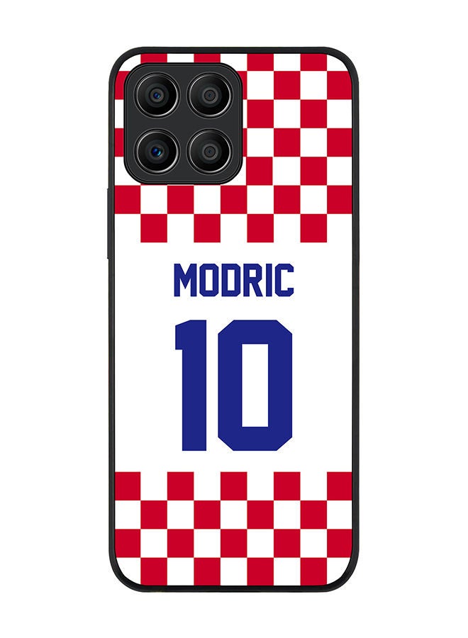 Stylizedd Rugged Black edge case for Honor X8 5G Slim fit Soft Case Flexible Rubber Edges Anti Drop TPU Gel Thin Cover - Football Team - Croatia Player Name - Modric - Image 1