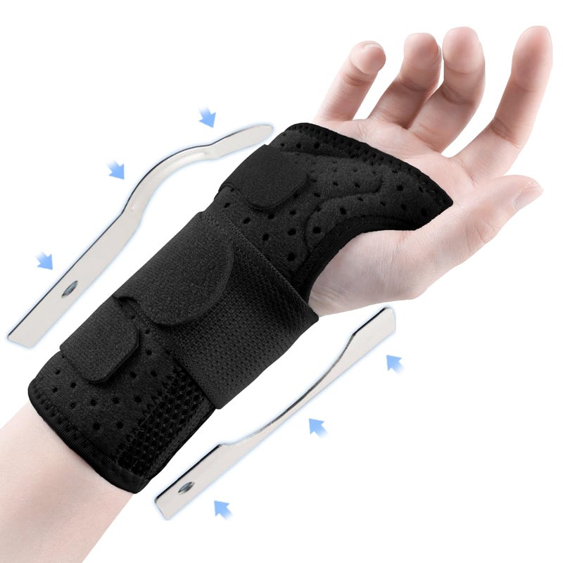 iStabo Carpal Tunnel Wrist Brace Night Support with Splints Right Hand Hand Brace for Arthritis Tendonitis Sprain Injuries Wrist Pain Relief Wrist Immobilizer Adjustable Straps and Breathable for Women and Men - Image 3