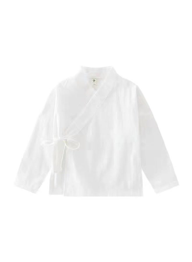 Children's Mid-layer Top And Pants Hanfu Chinese Style Underwear Base Pants Kids All-season White Elastic Waistband Direct From Manufacturer