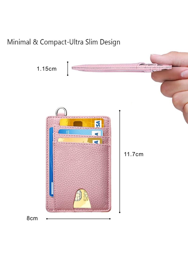 حامل بطاقات ائتمان نحيف، محافظ جيب أمامية، حجب RFID، محفظة صغيرة الحجم - Image 5