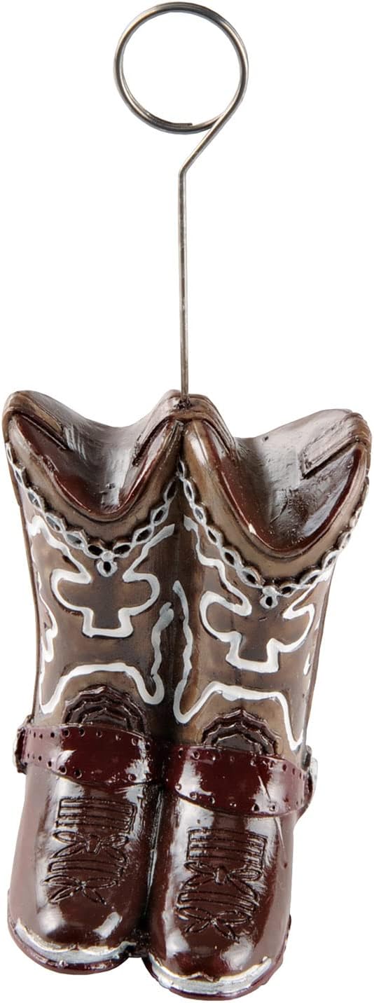 Beistle Cowboy Boots PhotoBalloon Holder Party Accessory 1 count  - Image 2