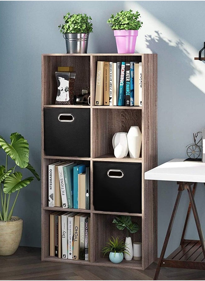 DUNISO 4 Pcs Clothing storage box, square non woven fabric storage basket, wardrobe organizer, foldable and detachable, suitable for toys, books, clothing and miscellaneous items, 30 * 30* 15cm, black  - Image 3