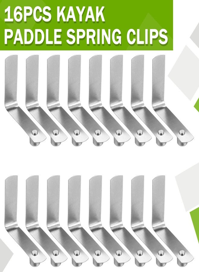 Demissle 16 Pieces Canopy Metal Push Button Spring Clip Stainless Steel Push Button Clips V Shaped Tent Pole Clips Spring Button Lock for Camping Kayak Paddle Tent Pole, 8 mm - Image 5