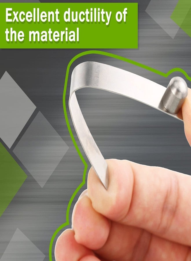 Demissle 16 Pieces Canopy Metal Push Button Spring Clip Stainless Steel Push Button Clips V Shaped Tent Pole Clips Spring Button Lock for Camping Kayak Paddle Tent Pole, 8 mm - Image 3