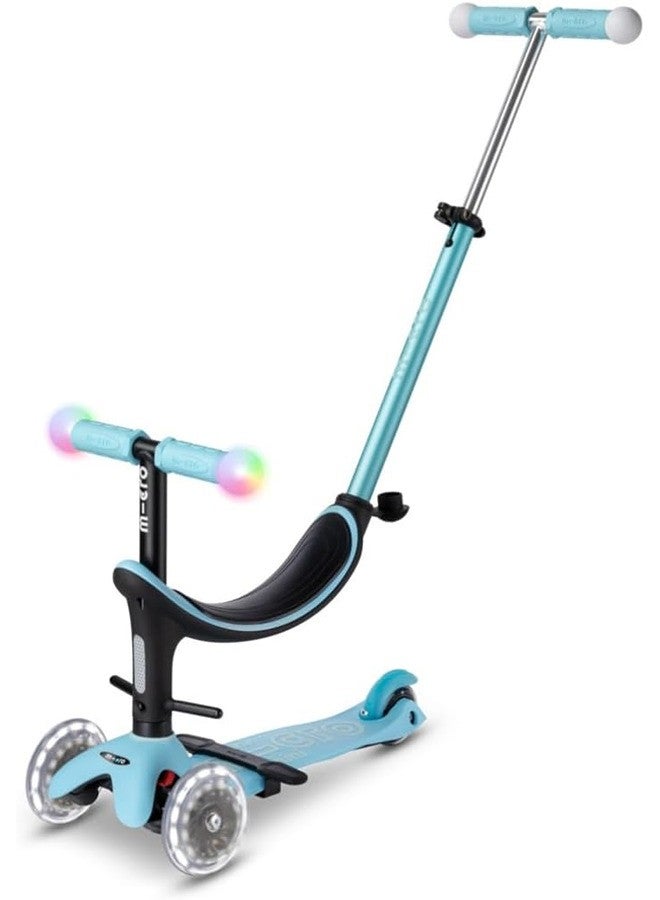 Micro Scooters | Mini Micro 2 Grow LED 4in1 Toddler's Trike | Handlebar Adjustable | Foldable | Lightweight | Boys & Girls | 1-6yrs | Blue - Image 1