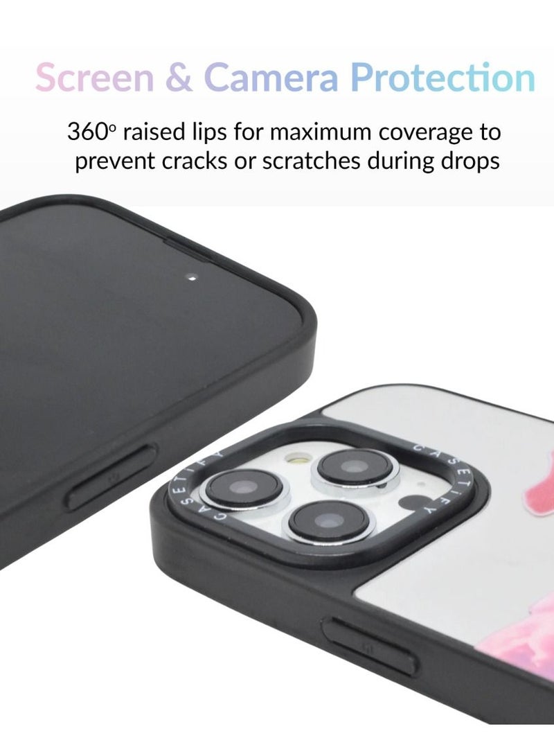 Casetify iPhone 14 Pro Cover Luxury Plating Embossed Hard Phone Case Tempered Glass Back Cover - Image 2