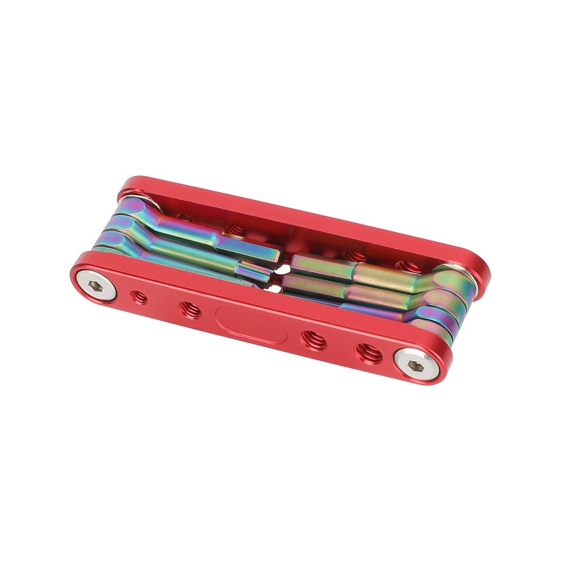 CAMVATE Folding MultiTool with Allen Wrenches Screwdrivers Red - Image 2