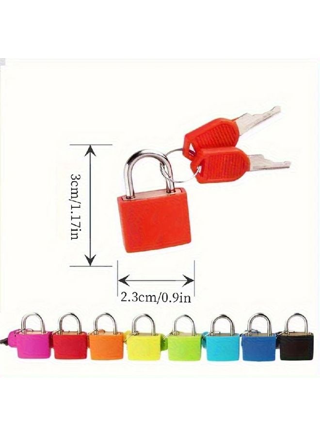 Black Steel Padlock Compact Sturdy for Travel Luggage Diaries Includes 2 Keys Ideal Gift - Image 2