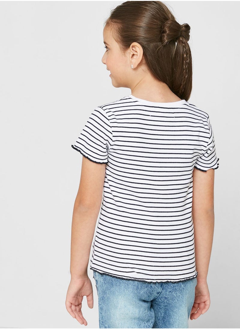 MINOTI - Kids Striped T-Shirt - Image 1