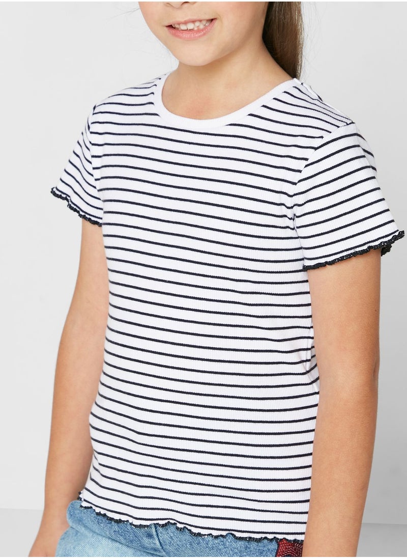 MINOTI - Kids Striped T-Shirt - Image 1