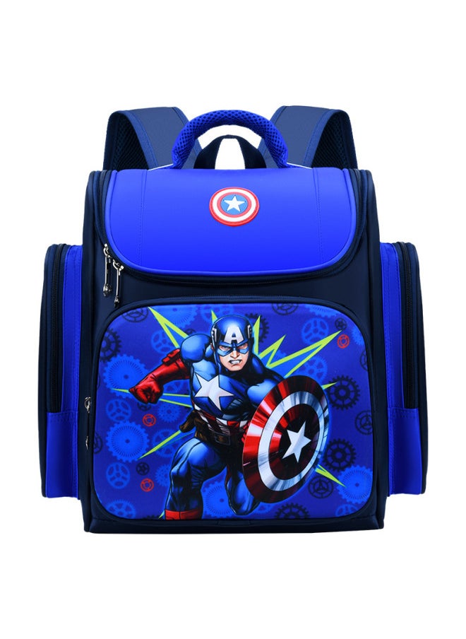 Generic - Kids School Backpack High Quality Leather Material Durable Double Strap Design Suitable For Primary School Students-Color:Space Spider Large + Pencil Case + Watch + Cup + Tutorial Bag - Image 1