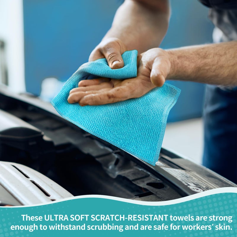 HOMERHYME Microfiber Cleaning Cloth, 12 Pack Cleaning Rags, 12" x 12" Microfiber Towel, Lint Free Non-Abrasive Dusting Cloth, Microfiber Towels for Cars Kitchen Garage House Office - Image 3