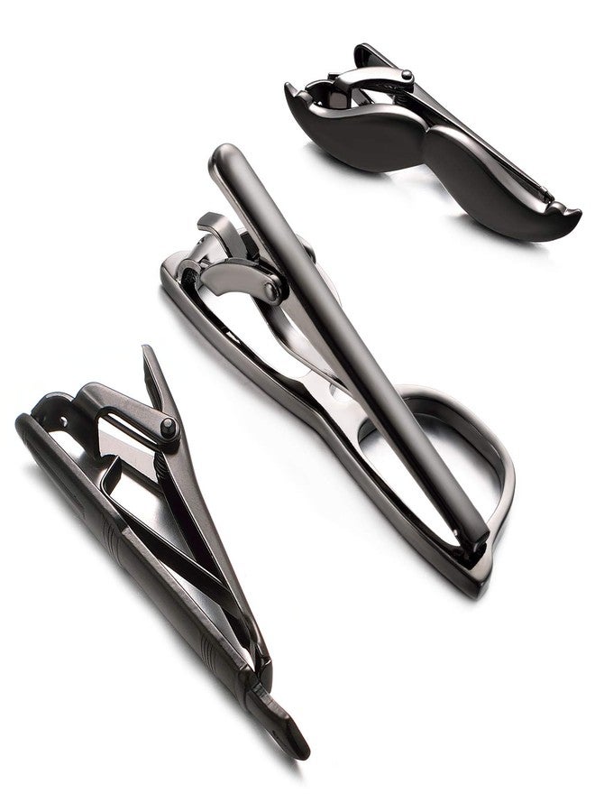 Yoursfs 3Pcs Black Tie Clips For Men with Glasses Moustache Pen Tie Pin Mens Accessories - Image 4