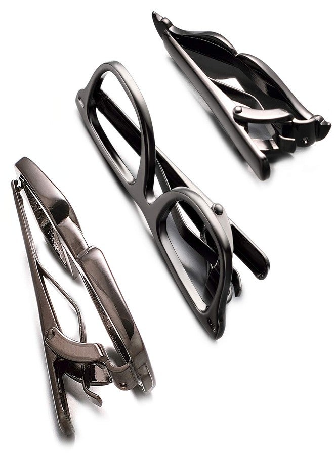 Yoursfs 3Pcs Black Tie Clips For Men with Glasses Moustache Pen Tie Pin Mens Accessories - Image 5