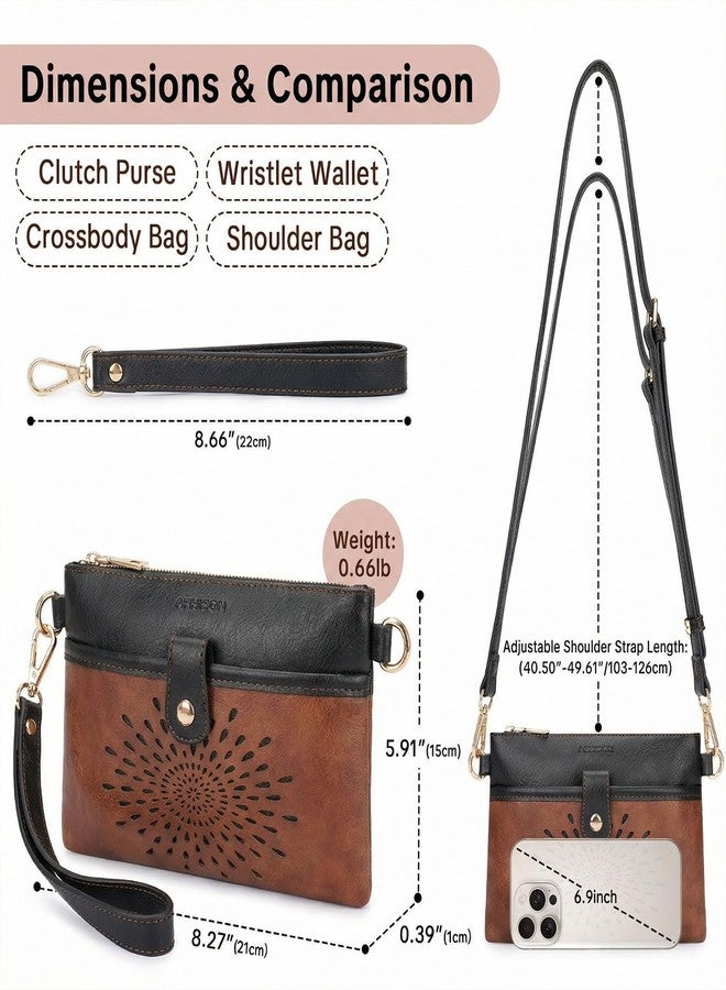 APHISON Wristlet Wallets Clutch Purses Small Crossbody Bags For Women, Cell Phone Wallet Purse RFID Wallet Women - Image 4