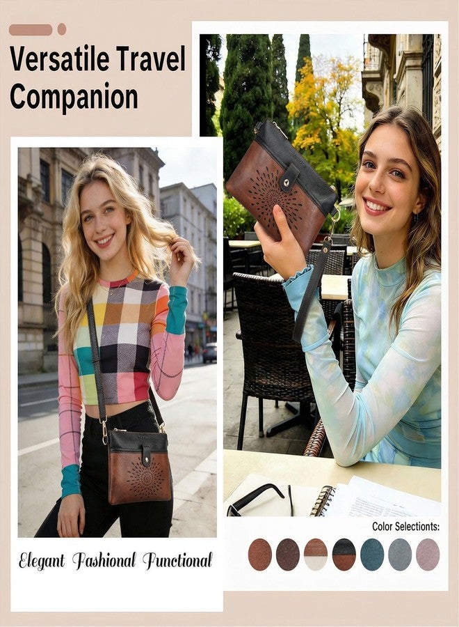 APHISON Wristlet Wallets Clutch Purses Small Crossbody Bags For Women, Cell Phone Wallet Purse RFID Wallet Women - Image 3