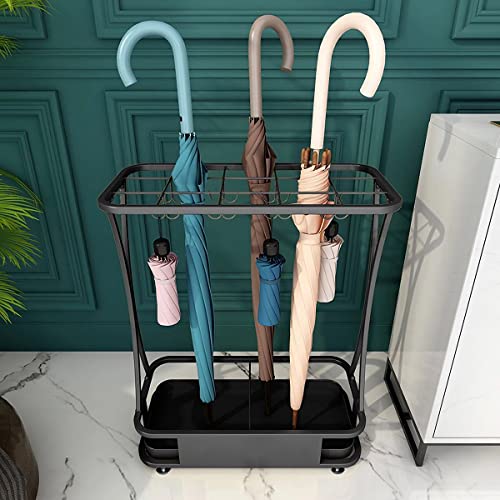 GeLive Umbrella Holder Entryway Umbrella Display Stand Rack Umbrella Container Cane Rack Walking Stick Stand Golf Club Organizer Metal Home Office Patio Decor Indoor Outdoor Stored 31 Umbrellas - Image 5