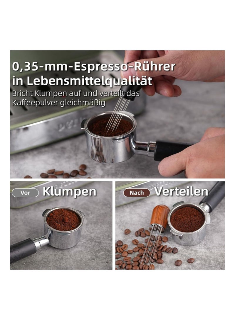 EZSOZO 51mm WDT Tool Espresso Accessories kit， Stainless Steel Espresso Dosing Funnel and Puck Screen ，Espresso Distribution Tool，Espresso Coffee Stirrer for Barista - Image 2