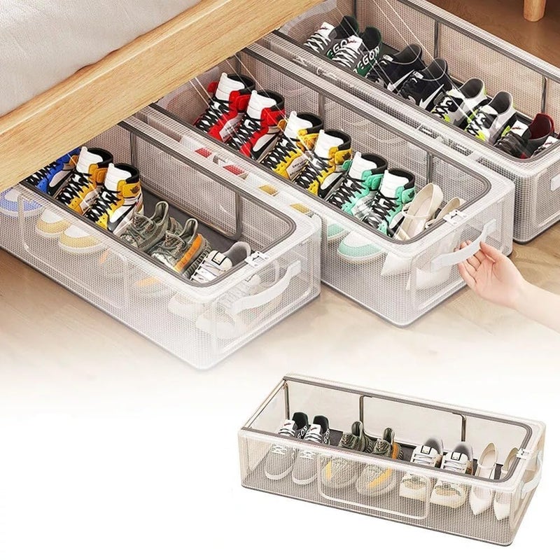 Zorzel Zorzel Clear Foldable Shoe Bag Shoe Box Organizer Transparent Shoe Rack Dustproof Shoe Cover SpaceSaving Sneaker Box Foldable Easy to Clean 1 Piece  - Image 1