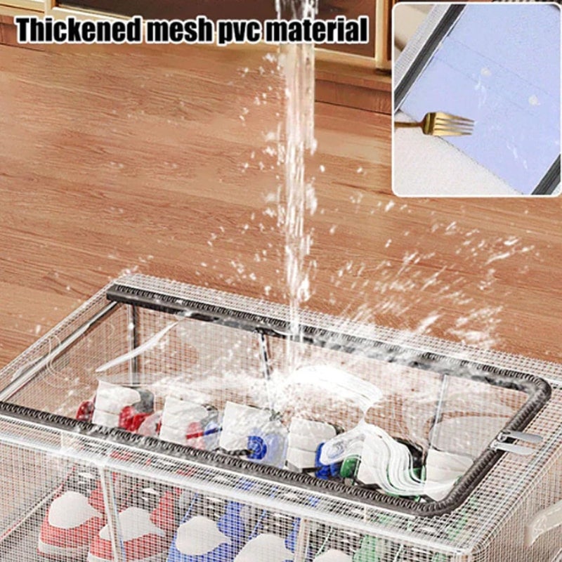 Zorzel Zorzel Clear Foldable Shoe Bag Shoe Box Organizer Transparent Shoe Rack Dustproof Shoe Cover SpaceSaving Sneaker Box Foldable Easy to Clean 1 Piece  - Image 3