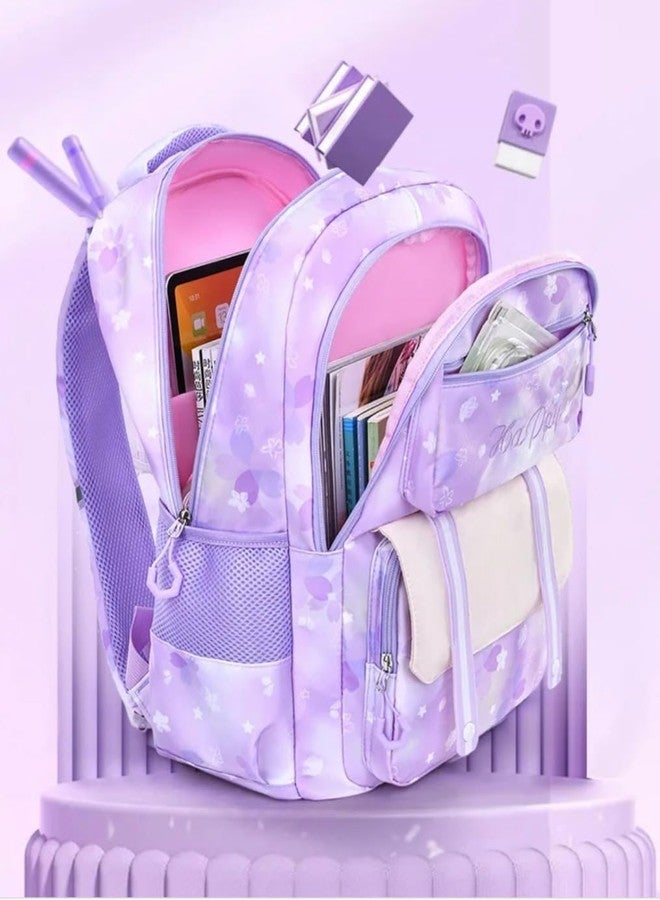ADSON Cute Kawaii Fashion Princess Standard Backpack Travel Bookbag For Women & Men Boys Girls With Compartments Elementary School College Students Backpack Durable Water Resistant(Multi Colour) - Image 3