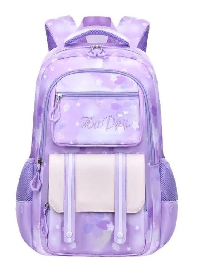 ADSON Cute Kawaii Fashion Princess Standard Backpack Travel Bookbag For Women & Men Boys Girls With Compartments Elementary School College Students Backpack Durable Water Resistant(Multi Colour) - Image 1