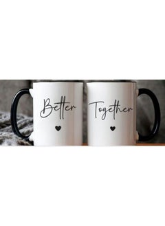RYN Better Together Mugs Set,Mr And Mrs Mugs,Custom Couple Coffee Mug Set,His And Hers,Engagement Present,Wedding Gift,Valentines Day Gift 