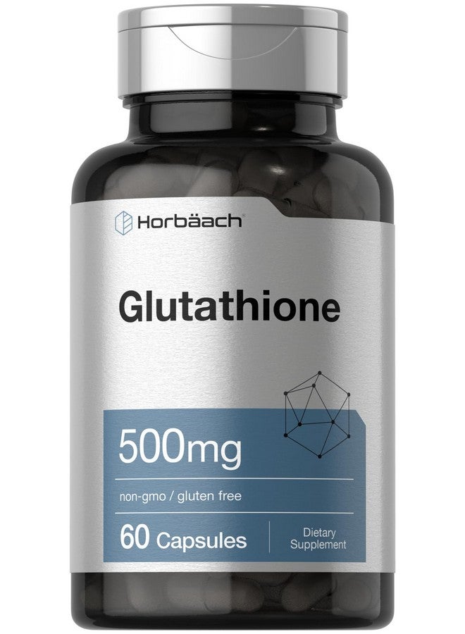 Horbäach Glutathione 500mg Reduced Supplement | 60 Capsules | Non-GMO & Gluten Free - Image 1