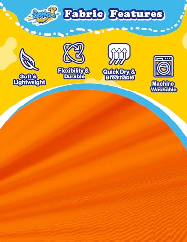 Semois Boys Rash Guard Long Sleeve UPF 50+ Sun Protection Zipper Swim Shirt Rashguard Fishing Surf Quick Dry Cool Beach Clothes for Toddler Kids Neon Orange 8-10Y - Image 5