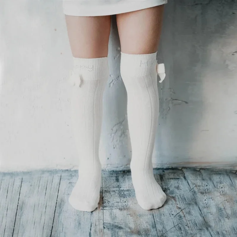 Katia&Bony Long Bow Socks - Off-White