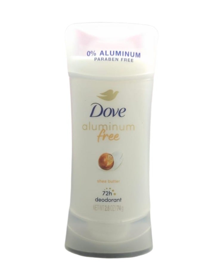 دوف مزيل رائحة العرق مصنوع من الألومنيوم بنسبة 0%، بزبدة الشيا، 2.6 أونصة (74 جم) - Image 1