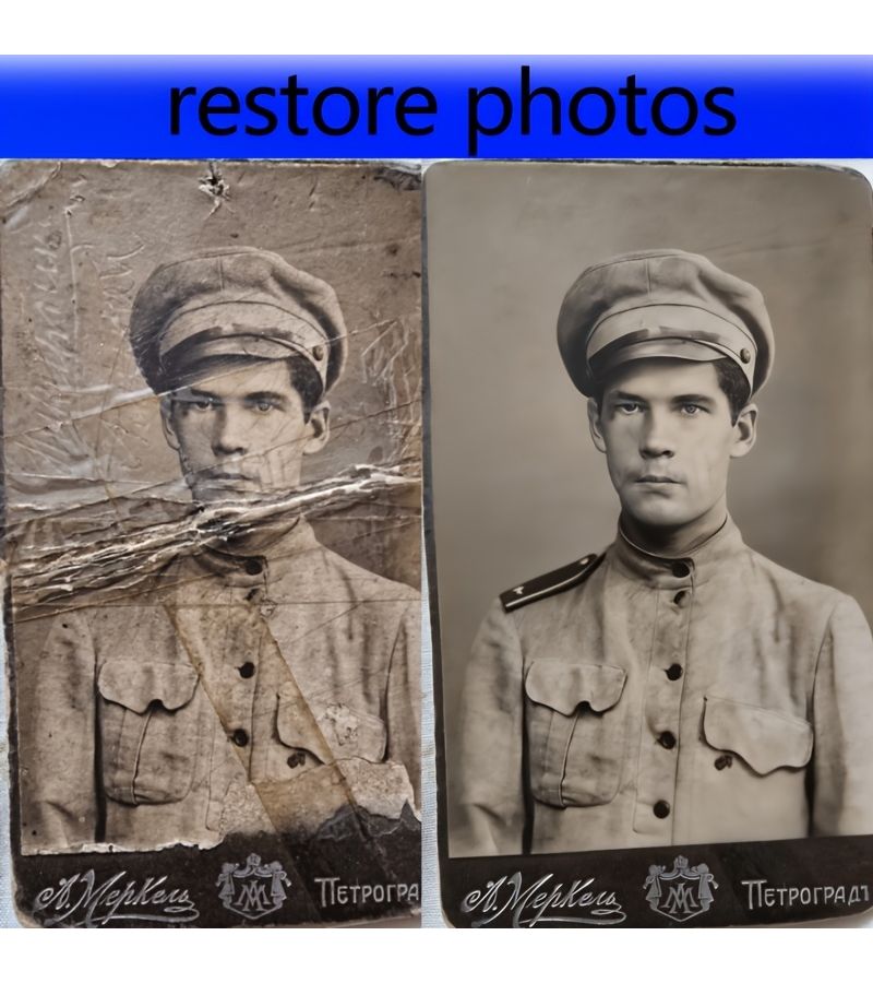6 Inch Color Photo Restoration Service For Blurred Cracked Faded And Discolored Pictures Paper Ink Repair Office Vintage Wall Art Preservation - Image 1