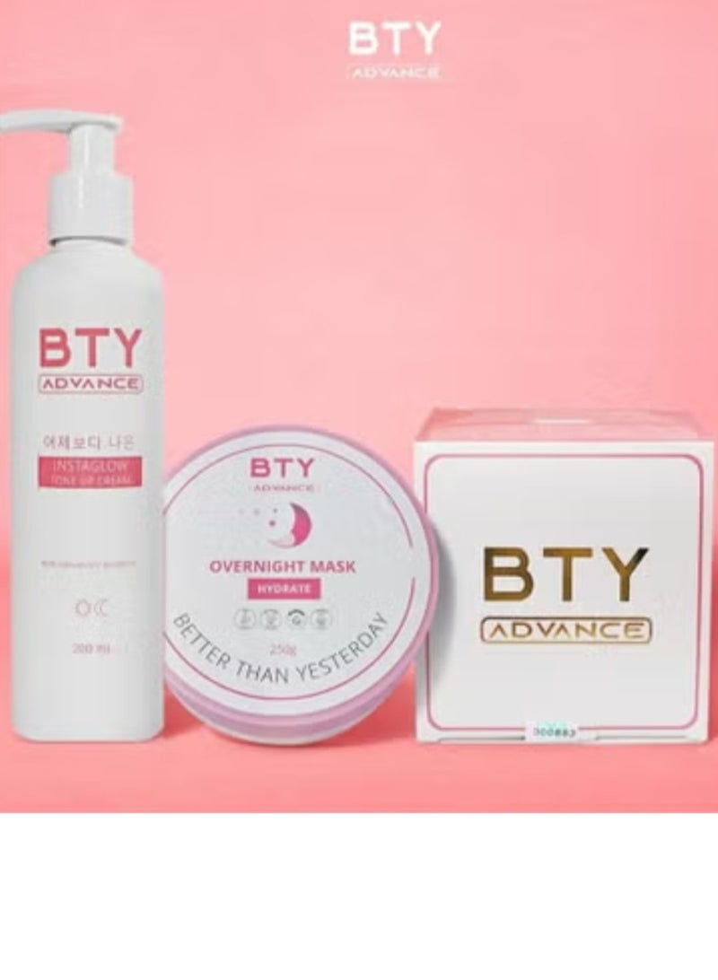BTY Advanced InstaGlow TONE UP CREAM200ML+OVERNINHT MASK HYDRATE 250G