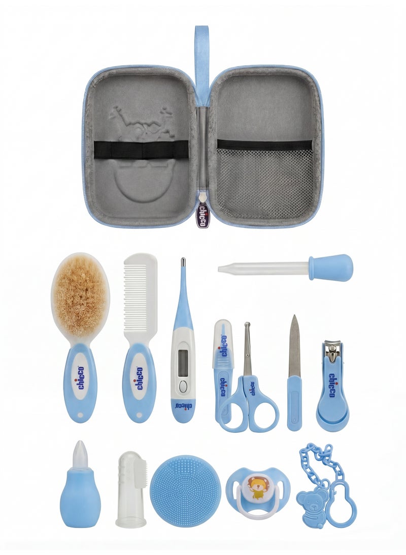 شيكو حقيبة عناية الطفل الكاملة من Chicco – طقم أدوات عناية حديثي الولادة 13 قطعة بعلبة أنيقة ومريحة - Image 2