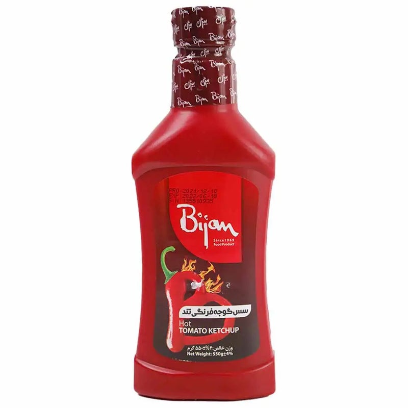 Bijan Hot Tomato Ketchup Bottle -550g