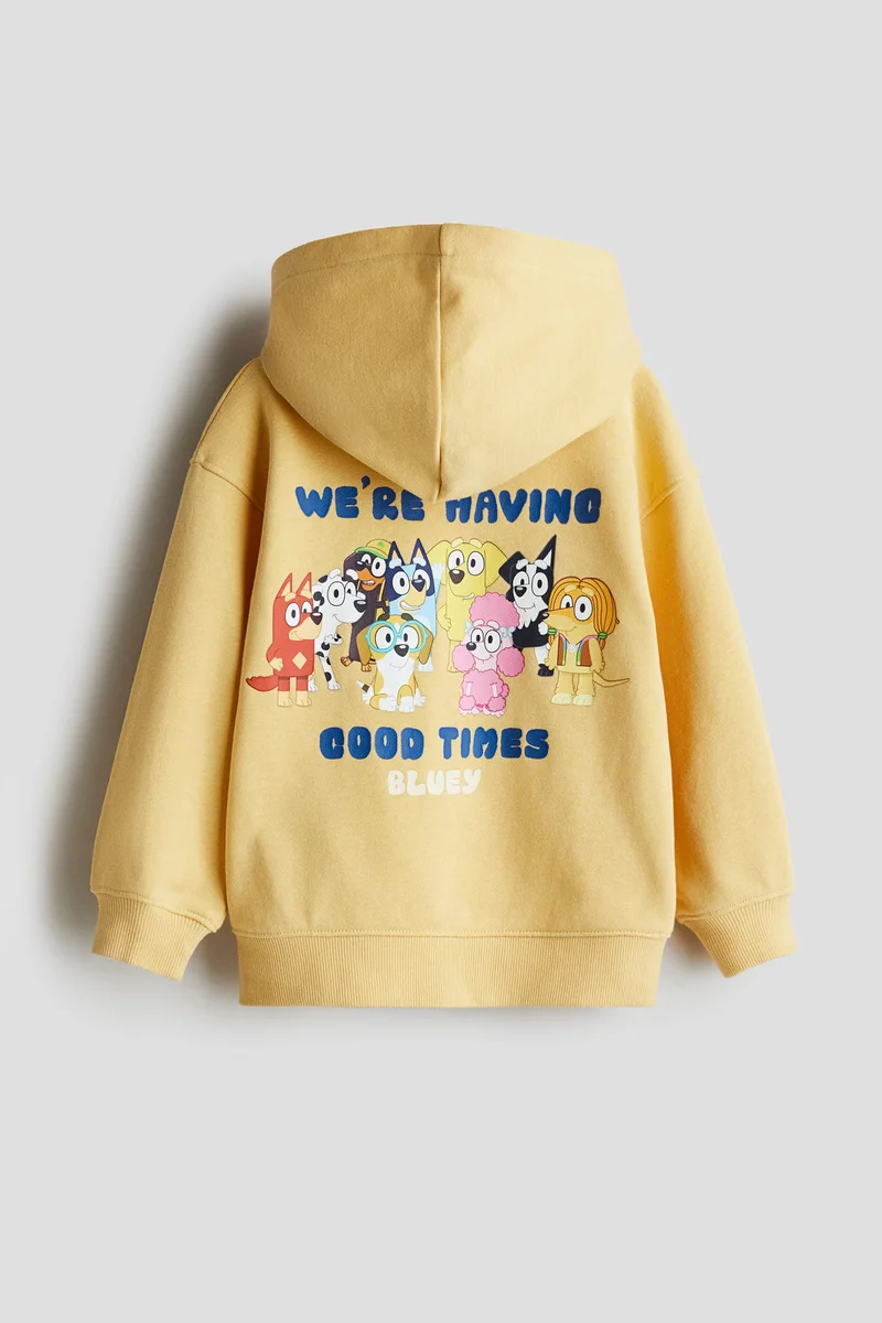 H&M Printed zip-through hoodie
