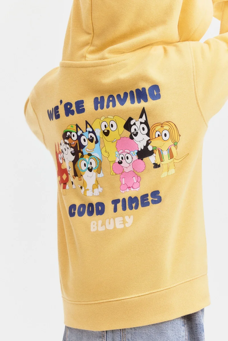 H&M Printed zip-through hoodie